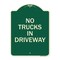 Signmission Driveway No Trucks in Driveway Heavy-Gauge Aluminum Architectural Sign, 24" x 18", G-1824-24124 A-DES-G-1824-24124 - alternate 1